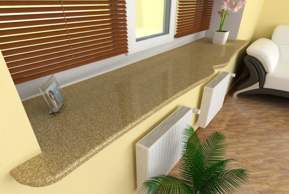 Большой подоконник из акрила