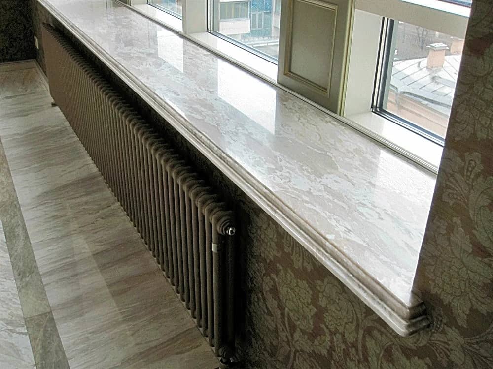 Серый подоконник под мрамор