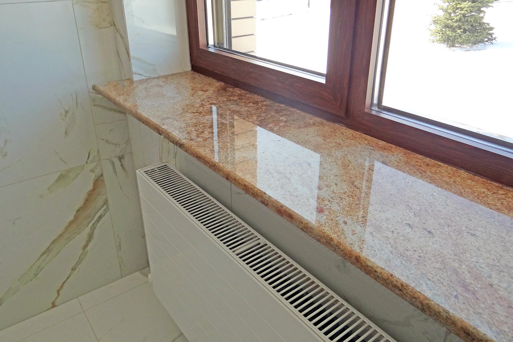 Подоконник из кварцевого агломерата фото